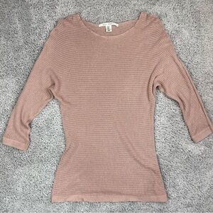 Max Studio Top Womens Medium Crochet Knit Layering Lightweight Breathable Chic